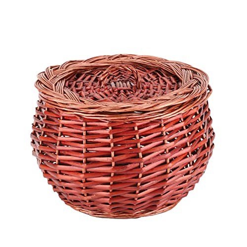 Wicker Storage Basket with Lid