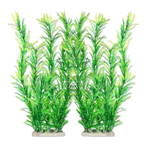 CAPASTEC Large Aquarium Plastic Plants, Tall Aquarium Plants, Big Aquarium Plastic Plants for Fish Tanks Decor, 12.60