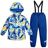 Gogokids Kinder Schneeanzug Split Typ - Kleinkind Wasserdichte Skianzüge mit abnehmbarem Hut und...
