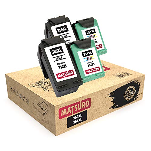 Image of Matsuro Original | Compatible Remanufactured Ink Cartridges Replacement for HP 350XL 351XL 350 351 (2 SETS)