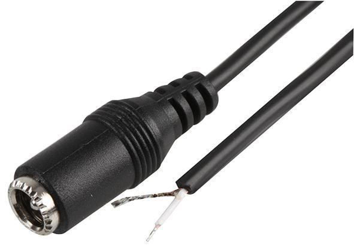 Pro Power Dc Socket To Bare Ends Power, 2.1Mm Socket, 2M