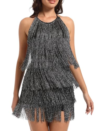 Traje de vaquera occidental EVELUST, vestido de fiesta con flecos y espalda descubierta para mujer