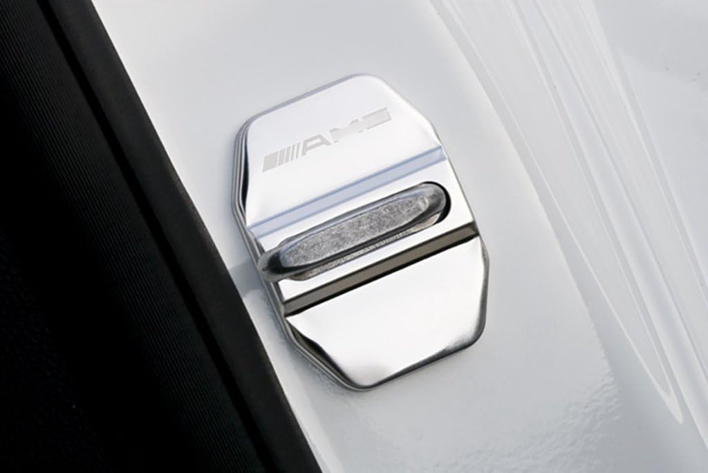 New Door Lock Cover 4PCS for Mercedes Benz S-Klasse (W222) 2013-2018 S350 S400 S450 S500 S600 (Silver)