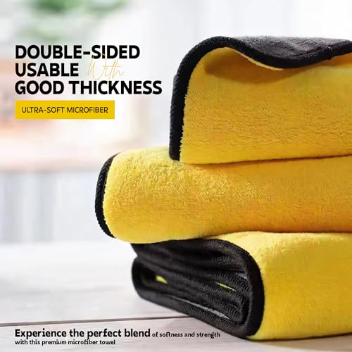 Image of MIORAH Microfiber Cleaning Cloth for Car & Home | Ultra Soft Dusting & Glass Cleaning Cloth - Lint-Free & Reusable (40X40Cm-3Pc)