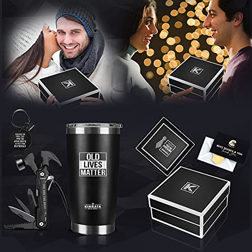 Birthday Gifts For Men-Fathers Day Tumbler Gifts From Daughter,Wife,Son Gifts For Dad Who Wants Nothing Fishing Gifts For Boyfriend,Husband,Uncle,Grandpa Tumbler Hammer Multitool #TOP5
