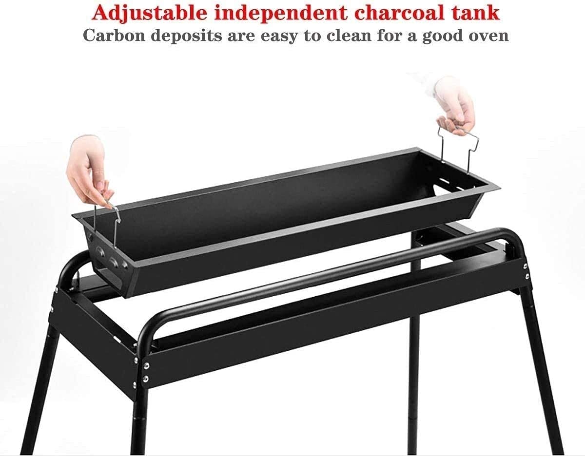 Barbacoa Parrilla Barbacoa Parrilla De Carbón Ahumador Barbacoa Plegable Portátil para Cocinar Al Aire Libre Camping Senderismo Picnics Tamaño Grande para 5-10 Personas