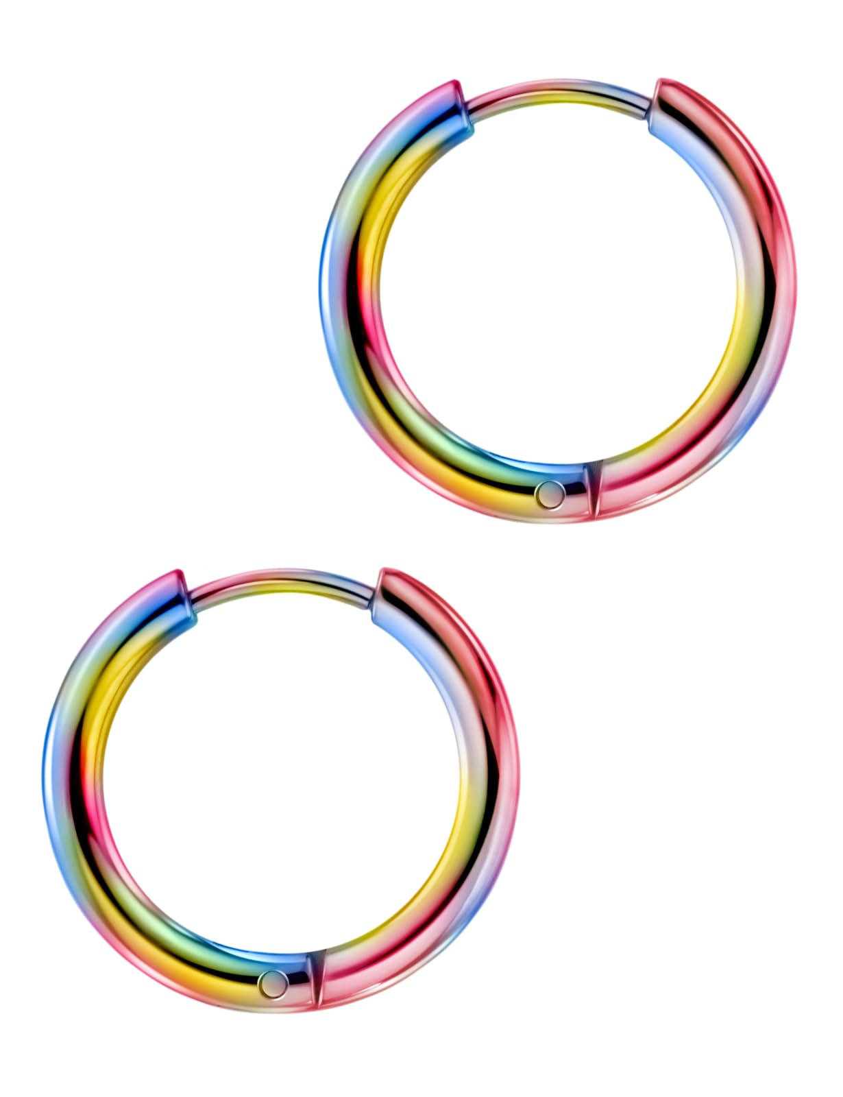 316L Surgical Stainless Steel Huggie Hoop Earrings 8mm 10mm Cartilage Lobe Earrings Piercing Jewelry Small Unisex Surgical Steel Huggie Hoop Earrings Cubic Zirconia Hoop Earrings Set 10G 12G 14G