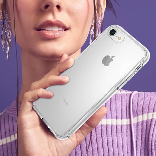 Image of KACA Clear Back Cover Case for Apple iPhone SE 2020 /2022 /iPhone 7 /iPhone 8 |Case for iPhone SE 2020 /2022|Shockproof Bumper TPU Protective Design|Apple iPhone SE 2020 /2022 Back Cover- Transparent