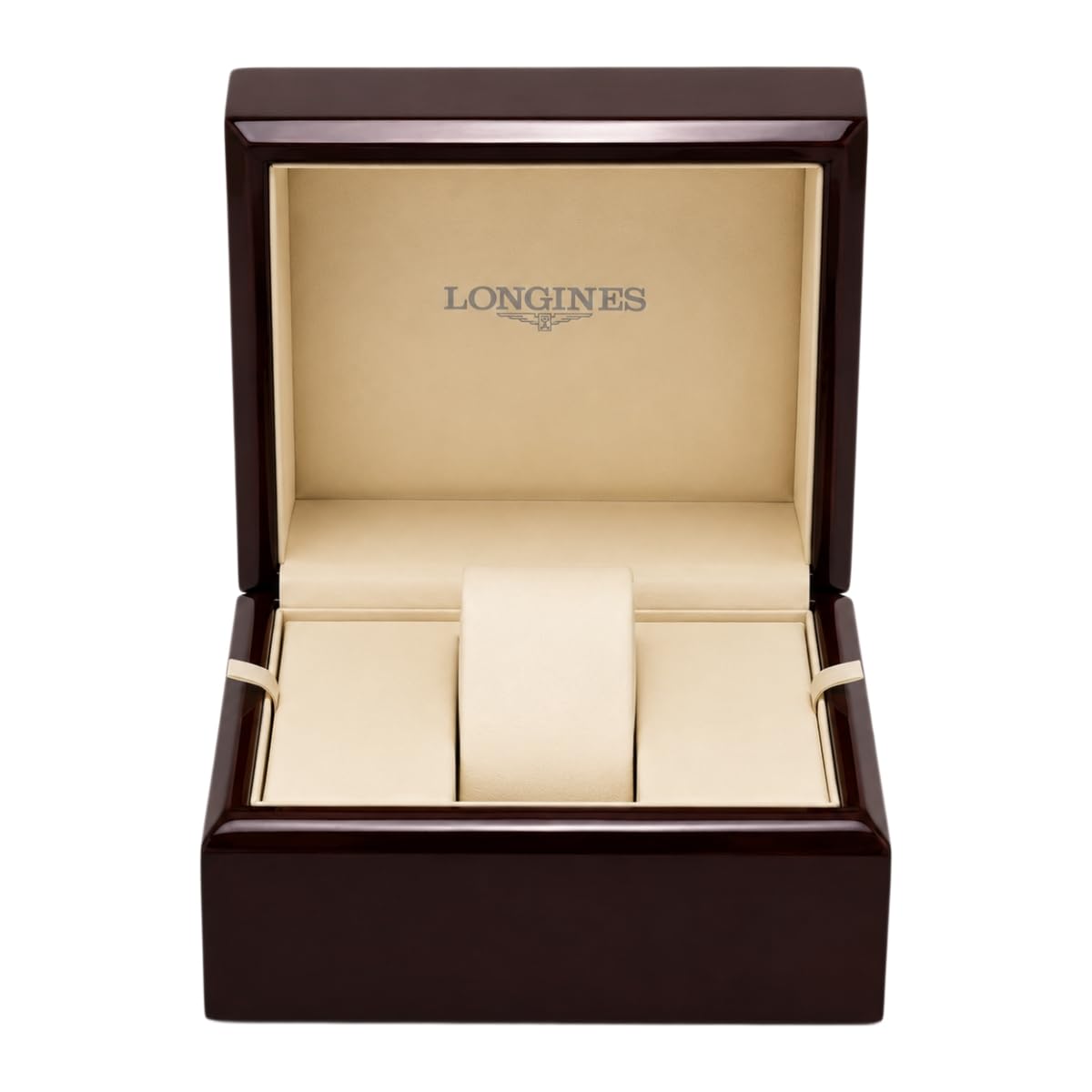 Custodia Orologio in Legno Massello Scatola Porta Orologio con Cuscinetto Soffice Coperchio Ribaltabile Bottone a Pressione Comodino per Longines PrimaLuna