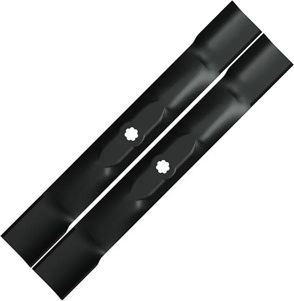 Hunakobyh 42 ich Mower Deck Blades for JD D105 D110 D125 D130 LT160 LA135 X300,42'' Deck Lawn Tractor Replace for AM141032 AM141034 AM137327 M154061 M154062(2-Pack)