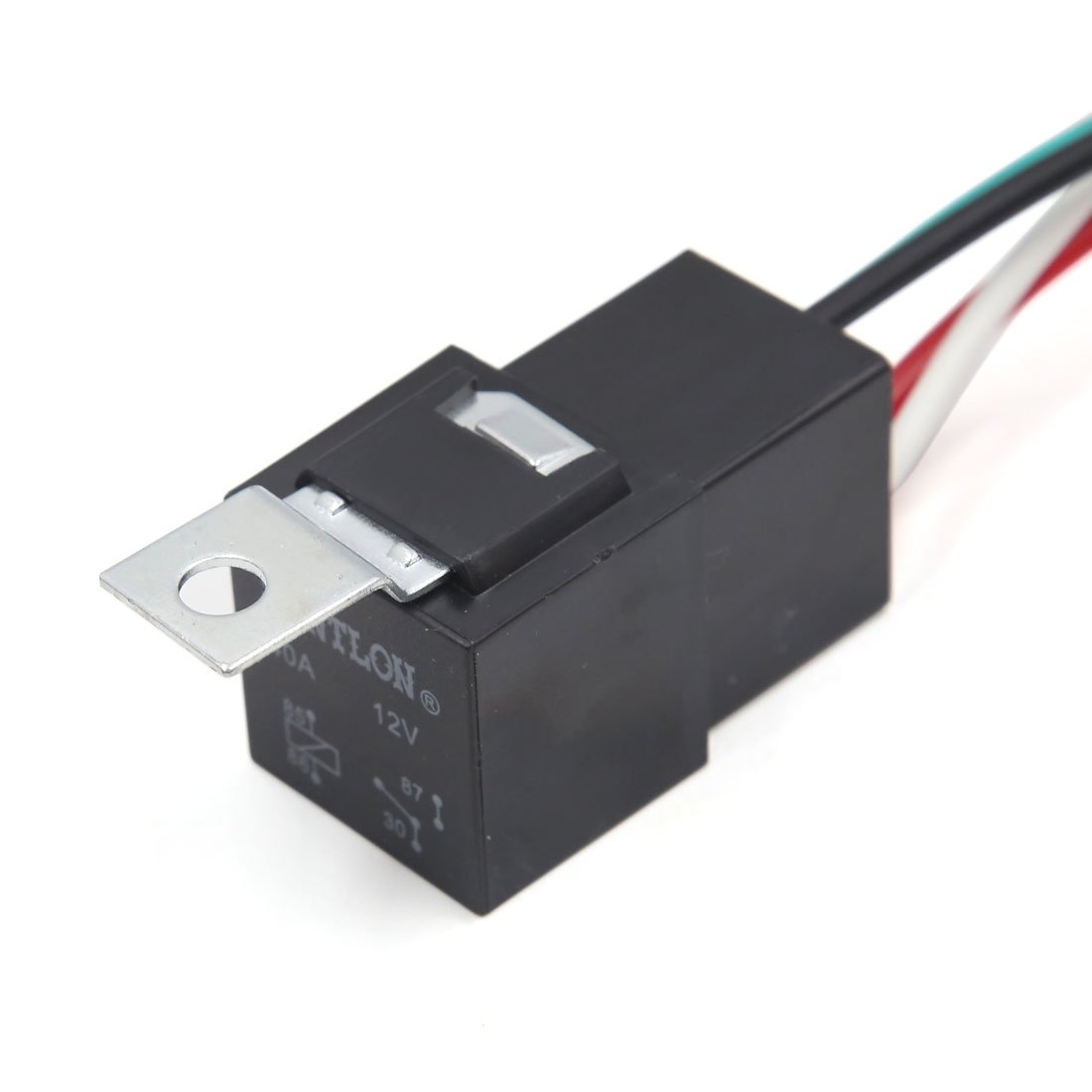 5 sztuk uniwersalny 4 zaciski DC 12V 24V 40A gniazdo przekaźnika zasilania do samochodu samochodowego