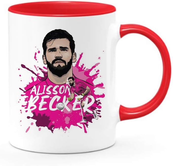 Dubiz Coffee Mug Alisson Becker Liverpool Art - Red