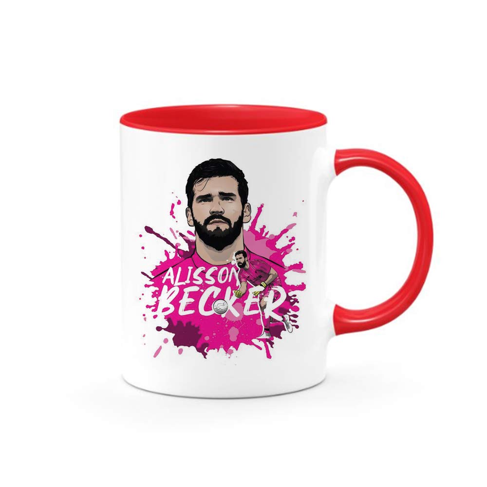 Dubiz Coffee Mug Alisson Becker Liverpool Art - Red
