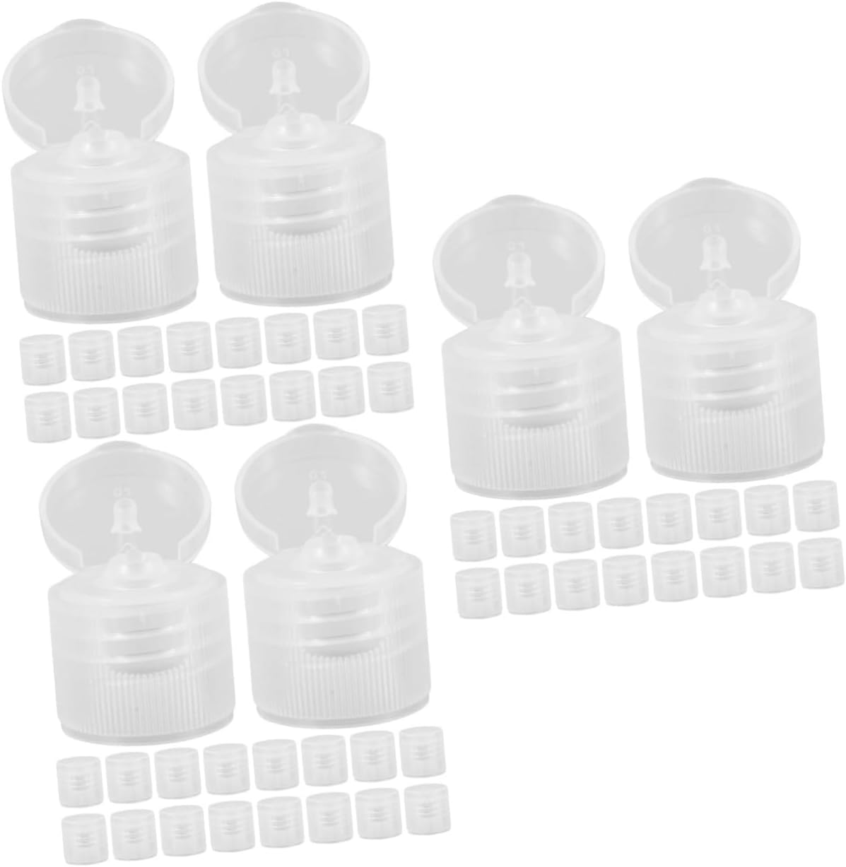COLLBATH 90pcs Travel Toothpaste Caps Screw Self-sealing Plastic Toothpaste Covers for Easy Dispensing Lightweight and Convenient for Go Use