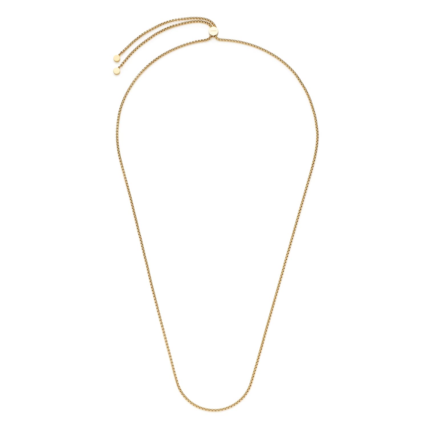 Leonardo Jewels Collana Ella, collana in acciaio inox, perle a cilindro dorate con ciondolo a gancio, lunghezza 45-50 cm, gioielli da donna, 023543