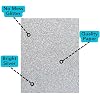 Iconikal Silver Glitter Cardstock, 24 Sheets, 8.5 x 11 Inches, No-Mess, Heavyweight Sparkle Paper for Crafts, Scrapbooking, Invitations & Party Decor