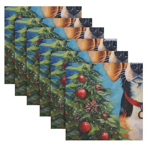 Servilletas de tela multicolor 20x20 pulgadas pack 6 miniatura 2