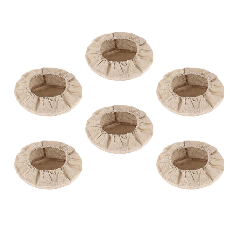 Alipis Copertura per Cestelli Pane in Lino Cotone 6 Pezzi Accessori per Pasticceria Facile da Usare e Comoda per Panetterie e Ristoranti