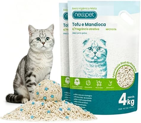 NEWPET Areia Higienica, Areia Bionature+Areia Tofu, Areia Para Ga...
