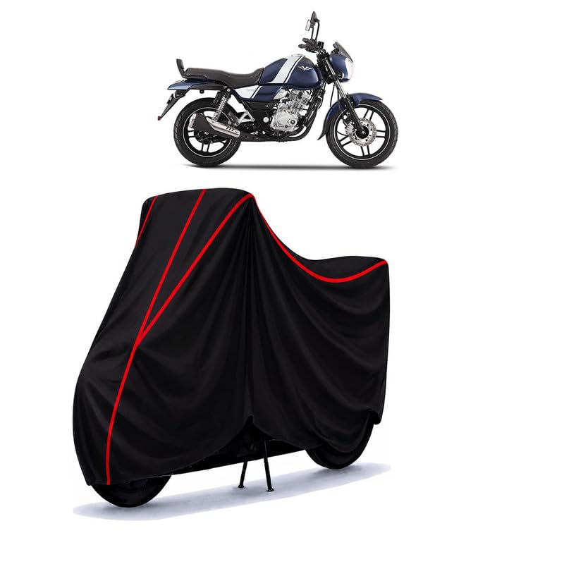Image of Bajaj V15 Power Up STD Water Resistant Bike Cover for All Motorcycles & Rain | Heavy Duty Taffeta Fabric | UV Protection, Dustproof, Scratchproof | All Weather Two Wheeler Cover with Elastic Bottom