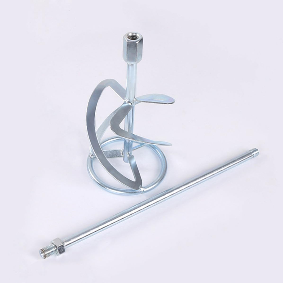 Rührstab aus Hochkohlenstoffstahl 580x120mm mit Spiralform Robust und Leicht zu Reinigen für Farbe und Lebensmittel im Eimer oder Kanister