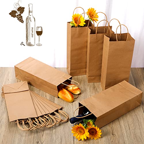 Handepo HANDEPO-SHOPPING BAGS-75 Paper Wine Bags Kraft Brown Wine Bag thumb #3