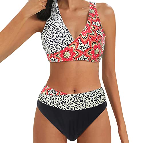 Bikini para mujer, traje de baño de dos piezas, traje de baño con aros, parte superior de bikini para mujer, tankini para mujer con aros, tankini de tallas grandes, bikini triangular, copas grandes,