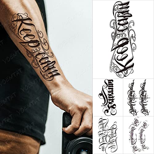 Custom Temporary Tattoo For Adults With Personalized Text Name, Fake Tattoo Sticker For Women And Men, Custom Name Tattoo (1" Length) #TOP3