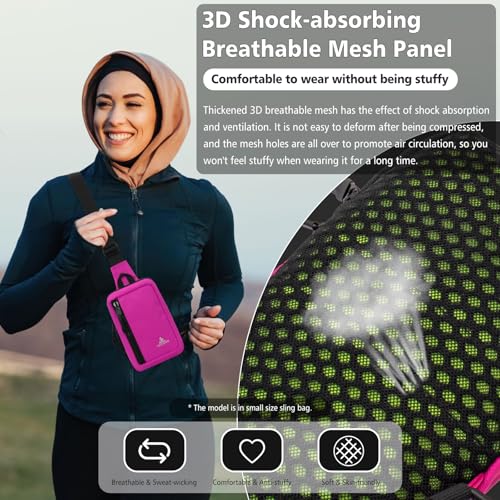 Peicees Small Crossbody Bag for Men Women Mini Sling Bag Travel Running Phone Daypack Cross Body Shoulder Bags, 2 Sizes, Small Black4