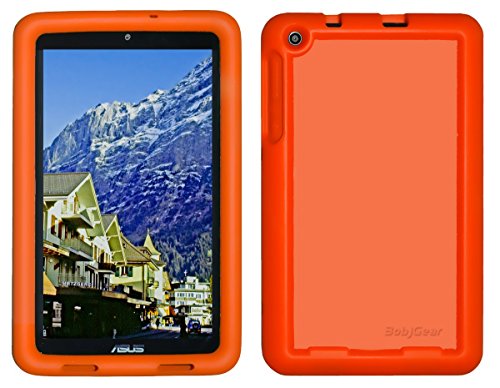Bobj Rugged Case for ASUS MeMO Pad 8 (ME181C, ME181CX, K011, MG8, MG181C, MG181CX) and ASUS VivoTab 8 (M81C, K01G) - BobjGear Custom Fit - Sound Amplification - BKid Friendly (Outrageous Orange)