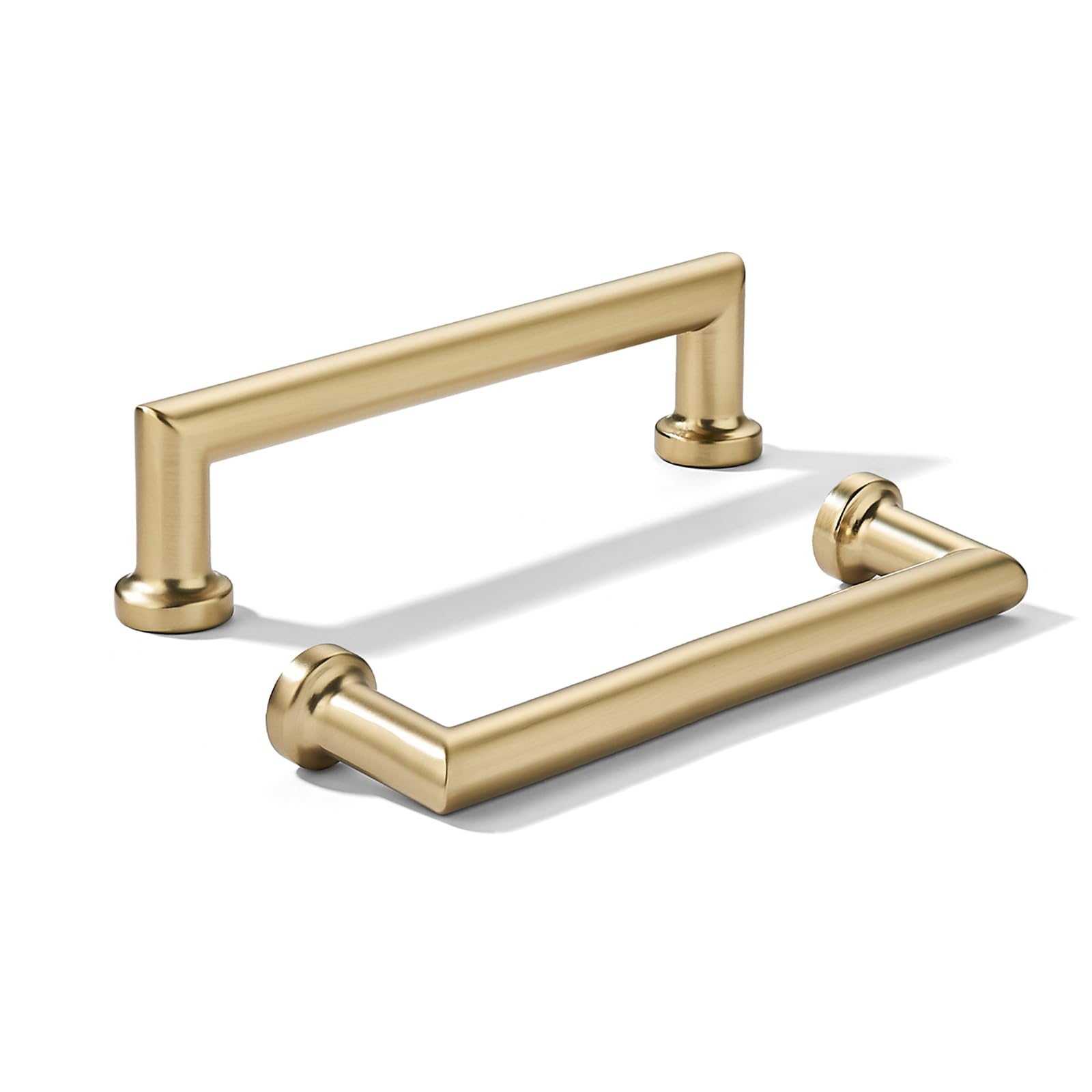 KHTUMEWARE-80348 Brushed Brass Cabinet Pulls CTC 4 in (102 mm) 10-Pack