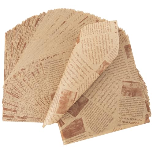 Papier Emballage Alimentaire Anti-Adhérent Anti-Graisse Pour Sandwich - 100 Feuilles, 20×20cm