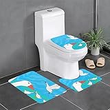 WHJYYXDE Juego de 3 alfombrillas antideslizantes con estampado de ganso blanco feliz, juego de tres piezas. Tu compra está totalmente protegida cuando hagas el pedido hoy. Si no estás satisfecho, ponte en contacto con nosotros en cualquier momento, te devolveremos en 24 horas y haz todo lo posible para hacer las cosas bien
