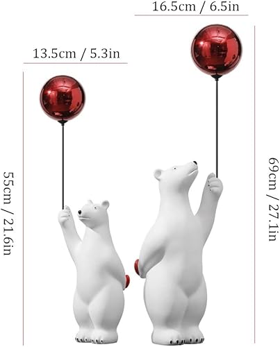 Miniatura 2 de Estatua china de feng shui, escultura moderna de globo de conejo, adorno de decoración para el hogar, sala de estar, estudio, TV, gabinete de