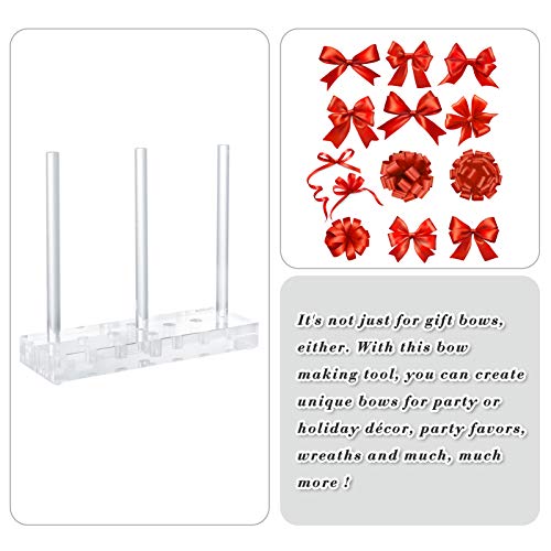 Ackitry Acrylic Bow Maker for Ribbon for Wreaths, Bow Makers for Crafts Christmas Bows, Halloween Decorations, Corsages Holiday Wreaths, Hair Bows, Corsages - Thumbnail 5