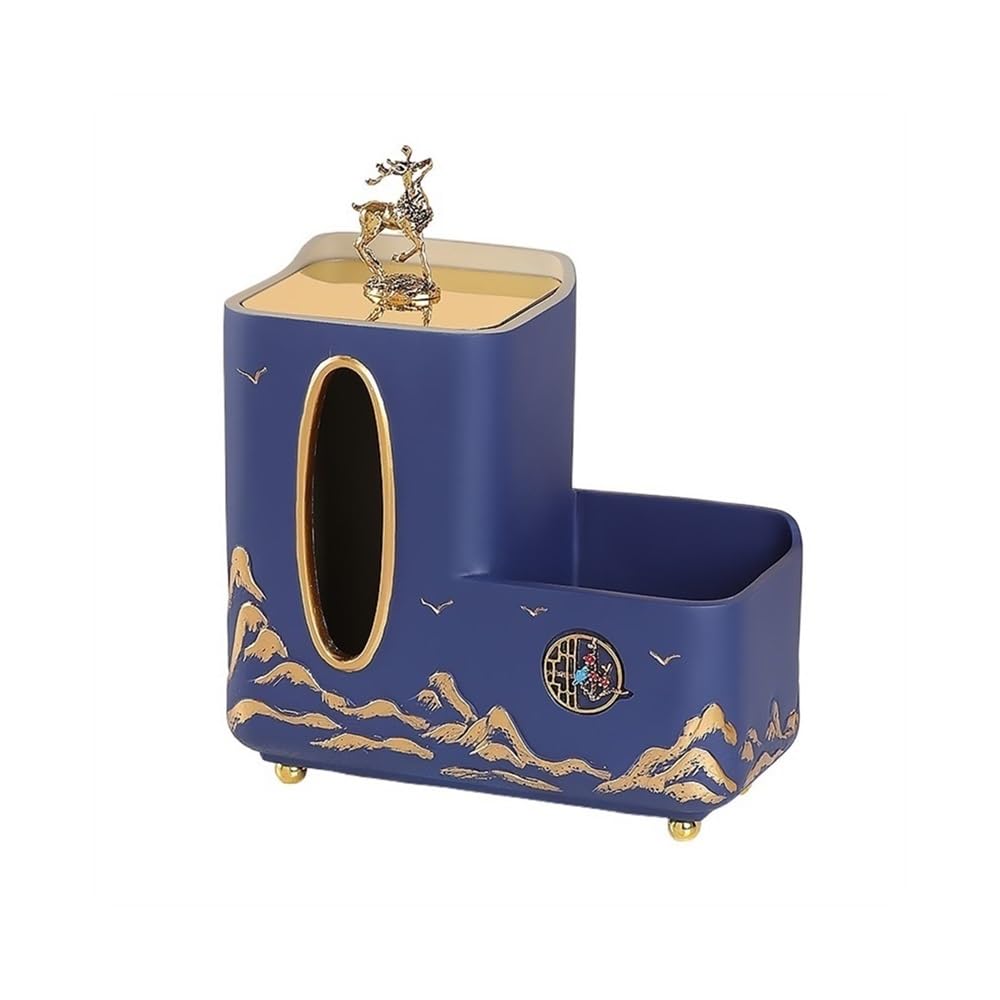 Tissue Holder Tissue Box Cover Chinese Resin Tissues Paper Holder Ornaments Coffee Table Organiser for Bathroom Bedroom Office Facial Box Decor