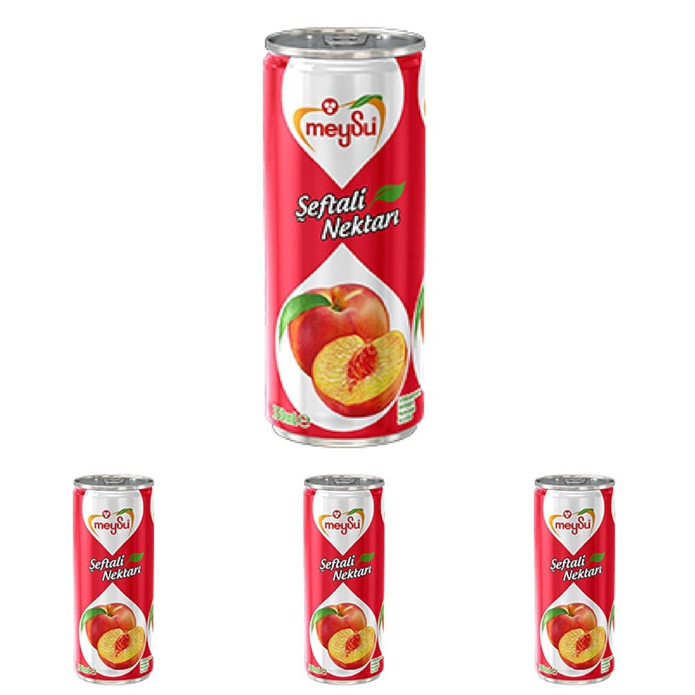 Meysu 330 Mililitre Teneke Şeftali Nektarı 4lü paket