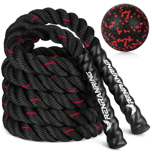 Jump Rope, 3lb 4lb 5lb Weighted Jump Rope for Fitness, 9.8ft Heavy Jumping Ropes for Exercise, Adult Workout Rope for Men & Women Improve Strength, Skipping Rope for Gym Training, Home Workout