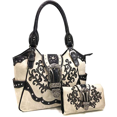 Bolso Tote Mujer con Billetera Cruzada Floral miniatura 1