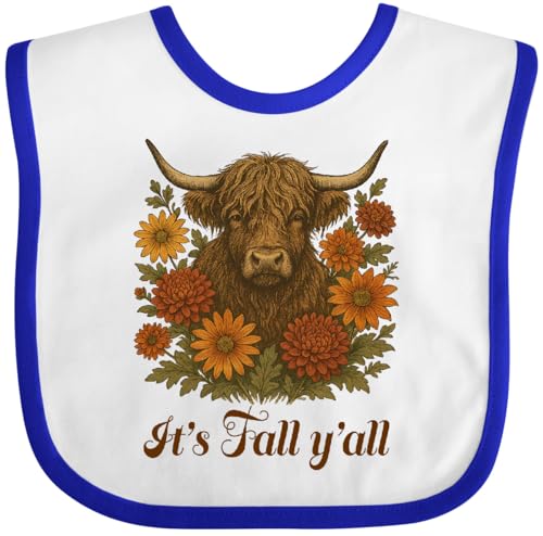 inktastic Cow Fall Yall Southern Autumn Baby Bib