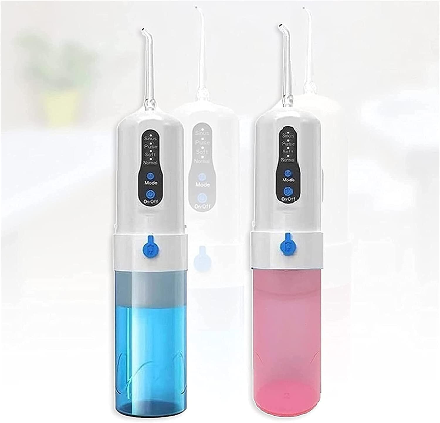 Hydropulseur sans Fil, 4 Modes, étanche IPX7, nettoyant Portable pour Les Dents, réservoir d'eau Amovible, nettoyant buccal Professionnel (Pink)