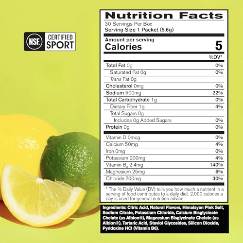 Image of BARE PERFORMANCE NUTRITION BPN Electrolytes Go Packs Hydration Drink Mix | Sugar Free Electrolyte Powder | 500mg Sodium per Serving | Naturally Sweetened | Lemon Lime, 30 Servings (Pack of 2)