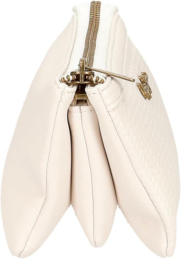 Pepe Jeans Lena Wallet with Three Compartments, White, Monedero Tres Compartimentos, triple wallet