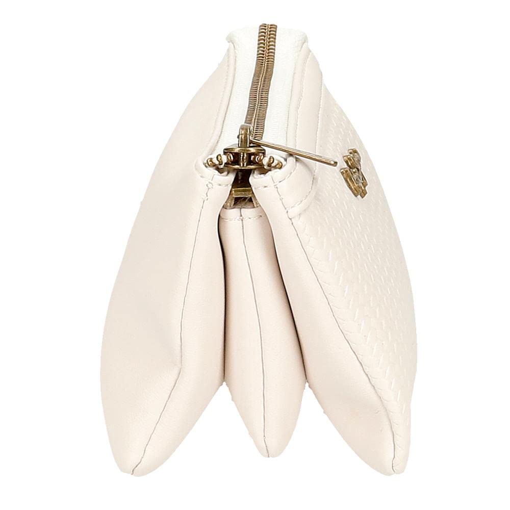 Pepe Jeans Lena Monedero Tres Compartimentos Blanco 17,5x9,5x2 cms Piel sintética