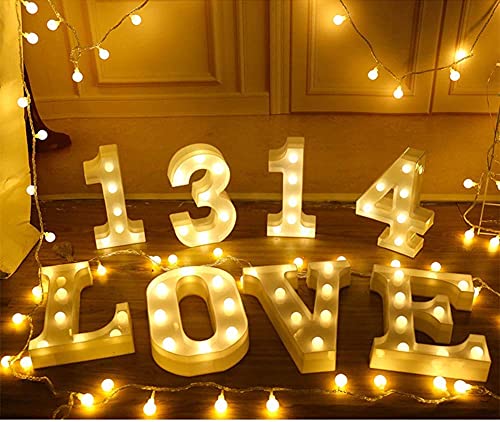 Image of Marquee 3 Number Shaped LED Light Lamp for Decoration Decore Walls Hanging Birthday Party Wedding (Three)