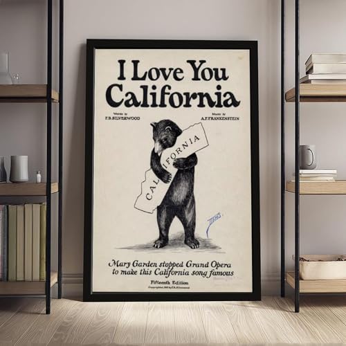 Impression sur toile I Love You California pour habiller un mur vide de bureau - 4