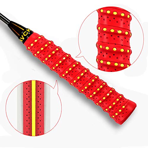CactusAngui Overgrips Raquete de Badminton de tênis, de longa duração, cor brilhante antiderrapante