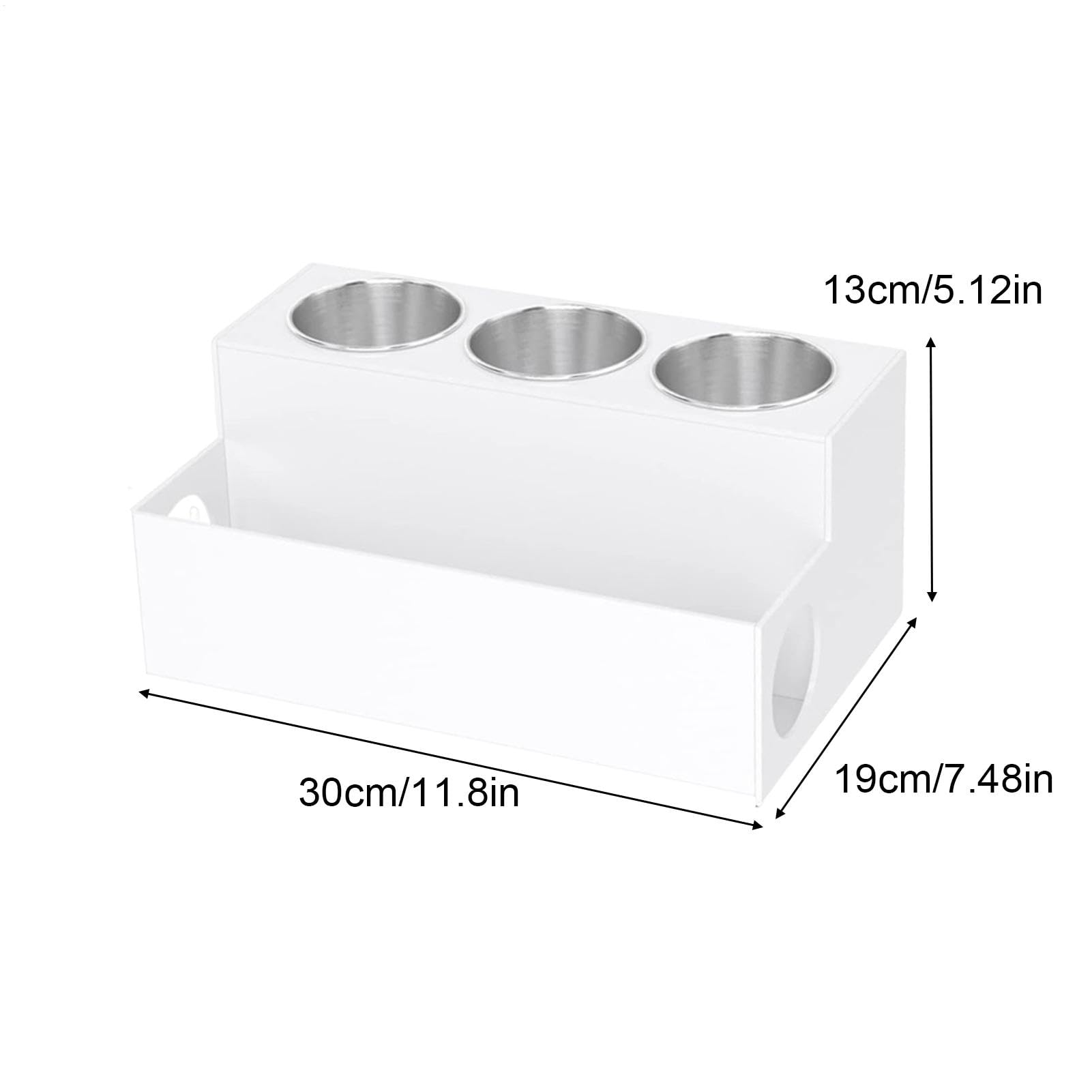 Haarpflege Organizer – Haarpflege-Organizer – Haartrockner-Aufbewahrung, Haartrockner-Halter, Organizer und Caddie aus Acryl, Gold | Haarstyling-Zubehörhalter für Badezimmer, Waschtisch, Lockenstab, Glätteisen, Haartrockner Aufbewahrungs-Organizer
