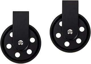 SHERCHPRY Plant Stand Clothesline Pulley Clothesline Pulley Black Retro Pulley Wheel, 2pcs Vintage Iron Wheel, Pulley Wheel for Pendant Lamp Medium Wheel Farm Pulley Vintage Pulley Wheel Vintage Decor