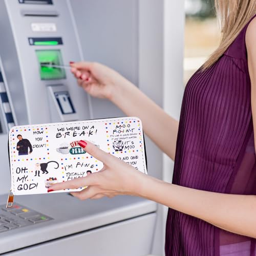 Wallet for Women,Funny TV Show Merchandise TV Show Gifts PU Leather Card Holder Organizer Ladies Clutch Travel Purse,Phone Credit Card Money Holder with Many Rooms Durable Zipper Purse2